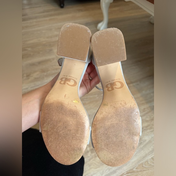 Silver Gianni Bini Open Toe Heels - Picture 3 of 3